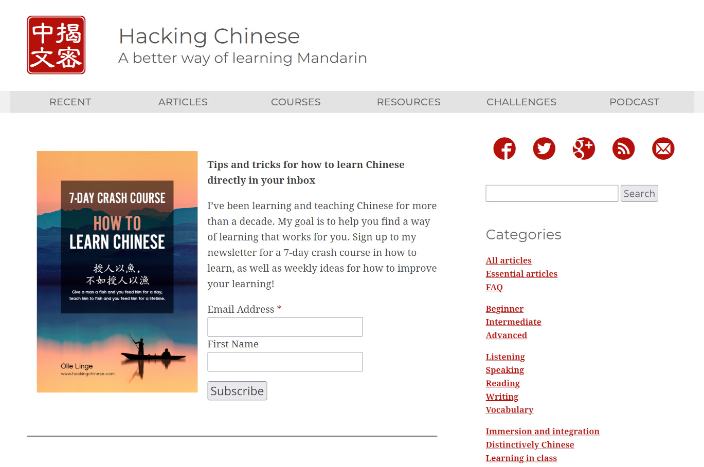 Custom Wordpress development for Hacking Chinese