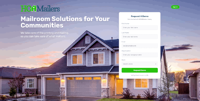 AWS infrastructure and full stack development for HOA Mailers