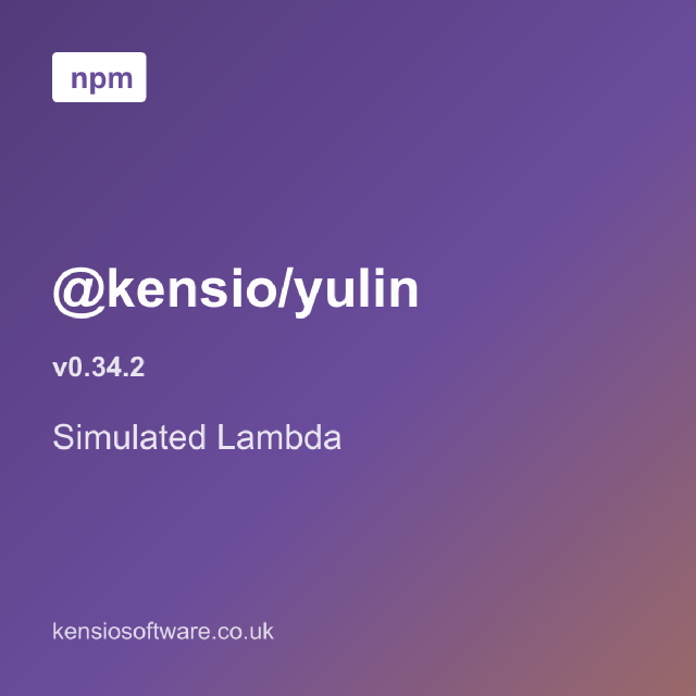 @kensio/yulin v0.34.2 adds simulated Lambda